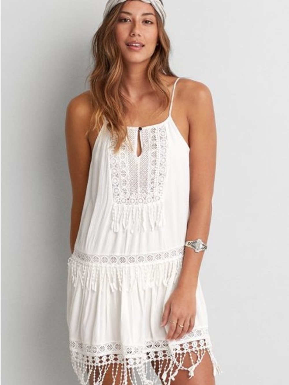 American Eagle Boho Fringe Dress